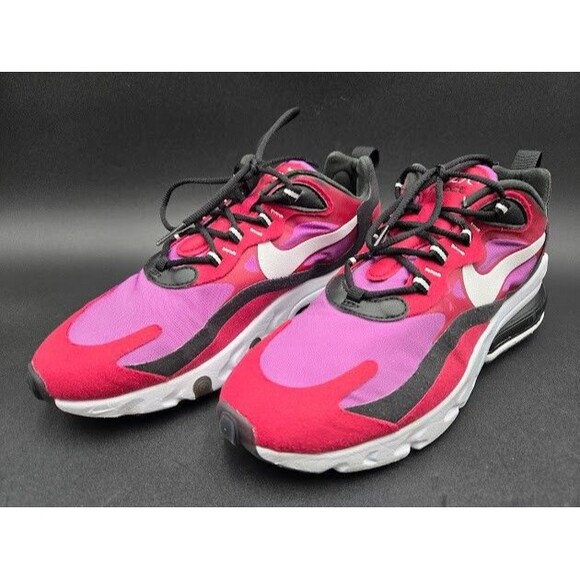 Nike Air Max Shoes Womens 8.5 270 React Red Vivid Purple Running C13899-600 - Picture 1 of 9